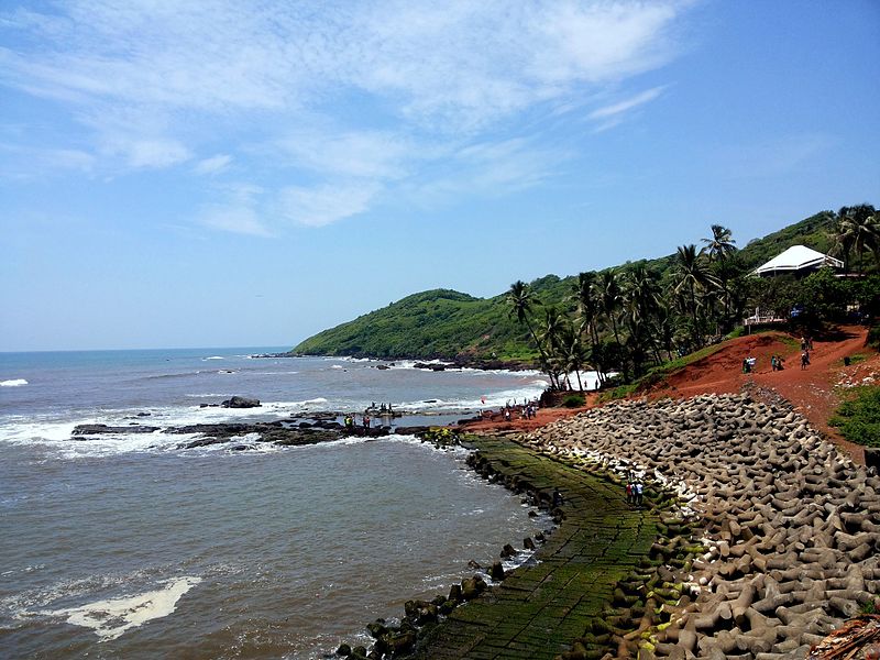 famous anjuna beach in goa
